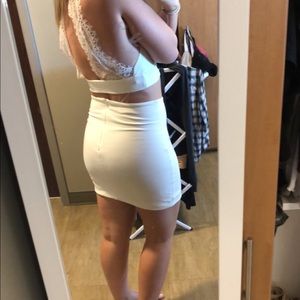 2 piece lulus white body con